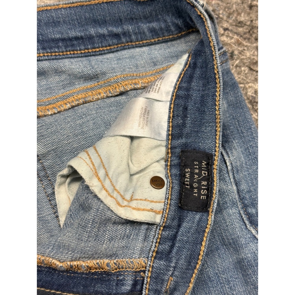 Lucky Brand Mid Rise Sweet Straight Ankle Jeans Blue 10/30 7W12559 - Picture 9 of 14